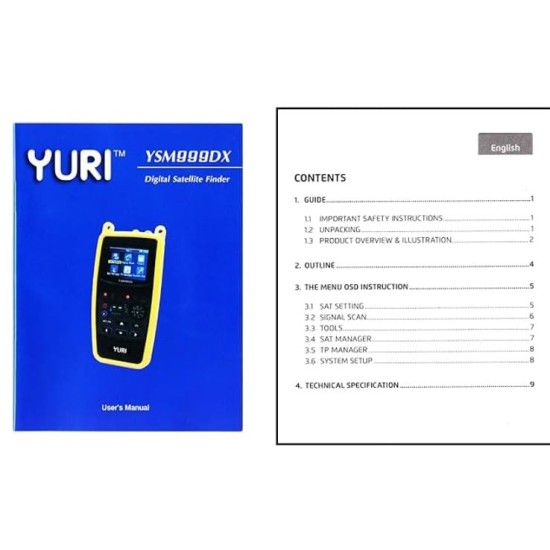 Yuri YSM999DX Digital Satellite Finder