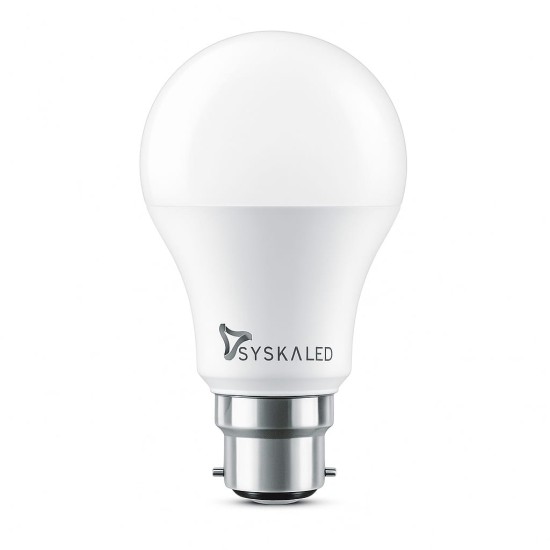 SYSKA SRL 9W B22 Led Bulb(Cool Day Light Bulb, B22D Base) - Pack of 10