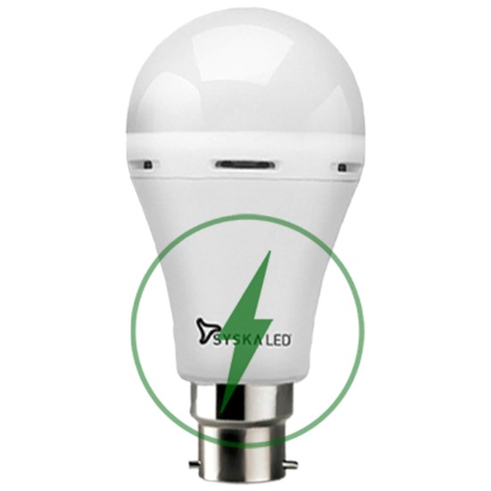 SYSKA EMB-9W B22 6500K Cool Day Light Inverter Rechargeable Emergency Led Bulb
